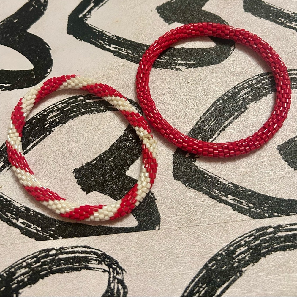 Nepal Bead Candy Cane Bracelets🦯